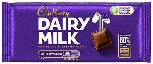 Cadbury Dairy Milk chocolate bar.