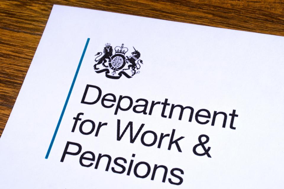 Logo of the Department for Work and Pensions.