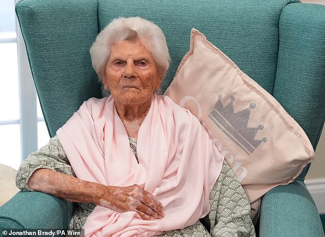 Mrs Caterham (pictured) became the oldest living person in April following the death of Brazilian nun, Sister Inah Canabarro Lucas at 116.