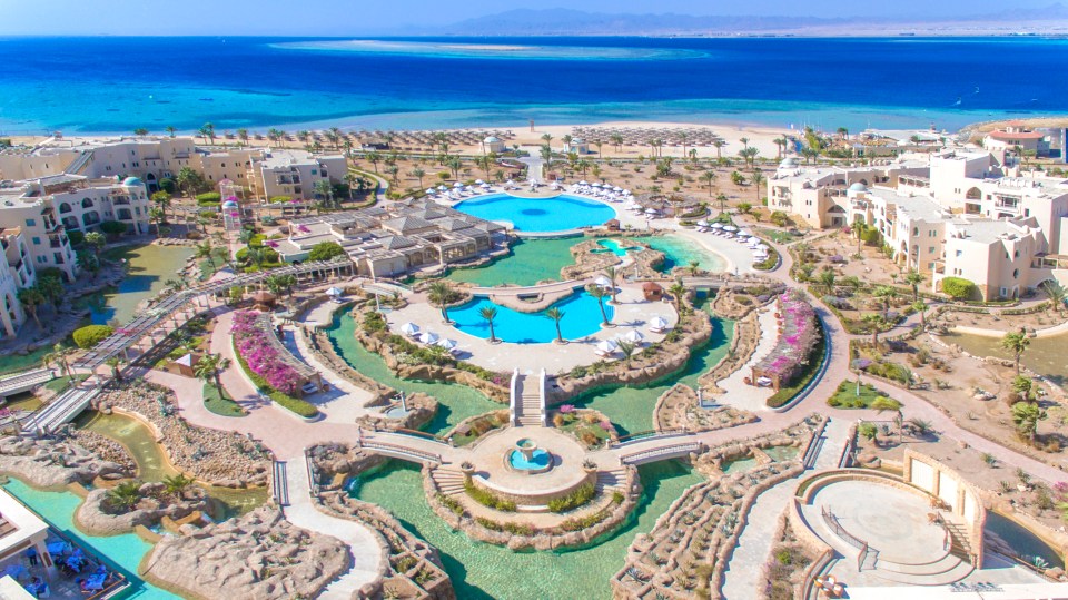 Aerial view of Kempinski Hotel Soma Bay.