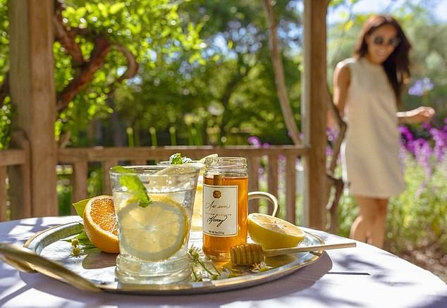 Meghan relaunched her Instagram account in January and frequently posts soft-focus images promoting her brands and her glossy Montecito life