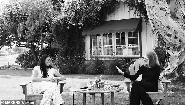 Meghan and Gloria Steinem (pictured, right), at her California home in 2020 when she had just moved to the United States. Meghan described Steinem as a hero