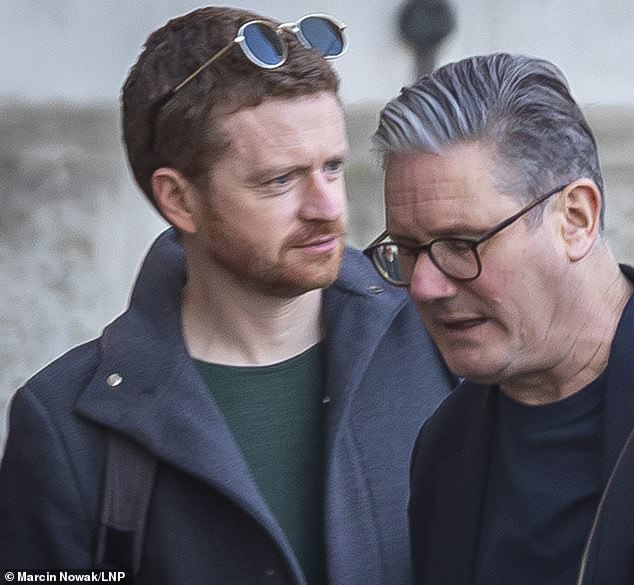 The Tories say they have obtained private legal advice to Morgan McSweeney, Sir Keir's most powerful aide (pictured together), which points to a deliberate attempt to mislead the Electoral Commission over money given to Labour Together
