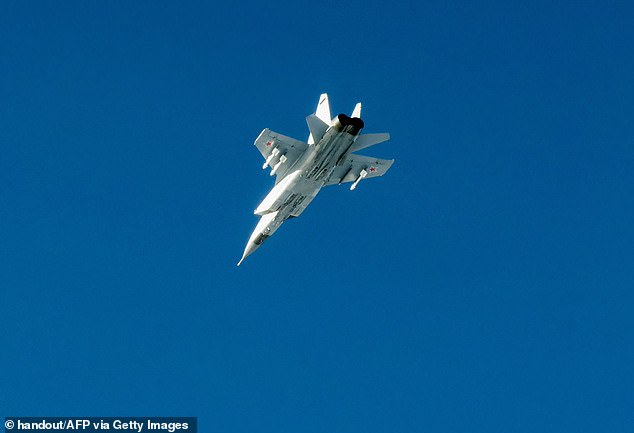 A Russian MIG-31 fighter jet was seen flying above the Baltic sea after violating Estonian air space on Friday