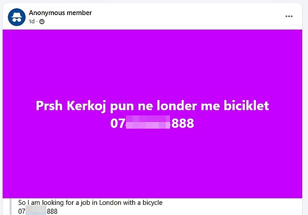 When the Mail stopped responding to his messages, Erik returned to the site and posted his number again