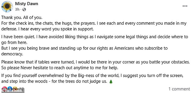 Hunt posted on Facebook again on Saturday to thank all of those who have reached out and offered condolences on the tense situation