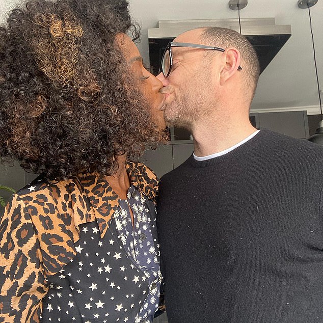 Pictured: Lorraine Pascale and Dennis O'Brien. Their wedding plans were thrown into disarray by the pandemic which eventually led to them having two celebrations