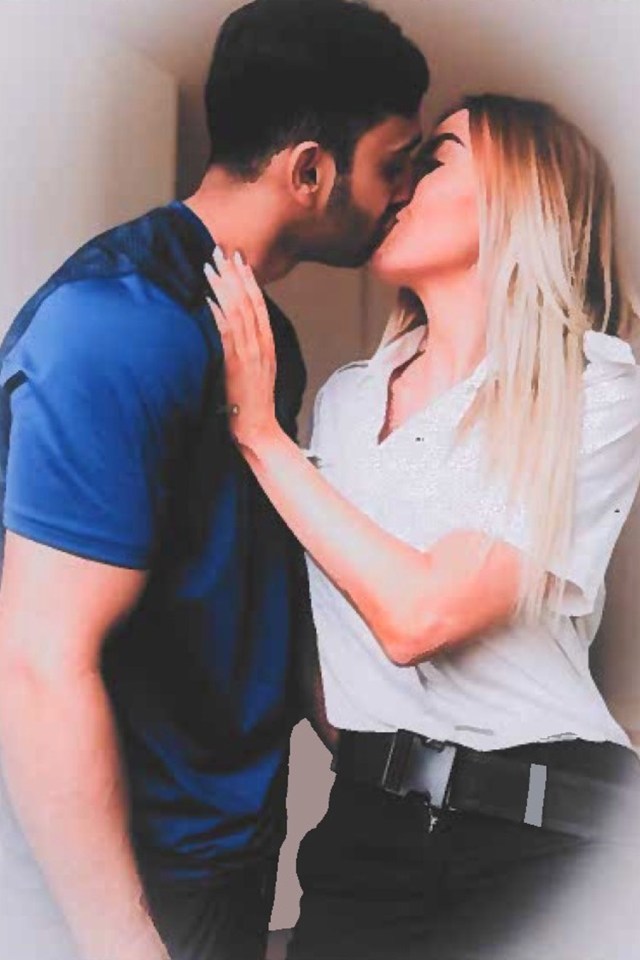 Prison officer Ayshea Gunn with inmate Khuram Razaq in the cells.