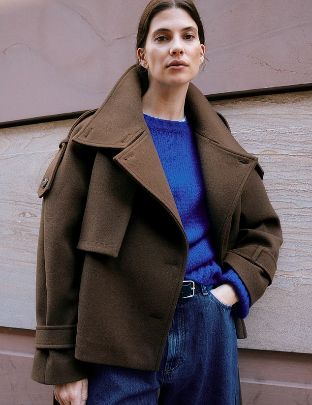 Albaray¿s short funnel-neck coat (£165) would make for a great investment