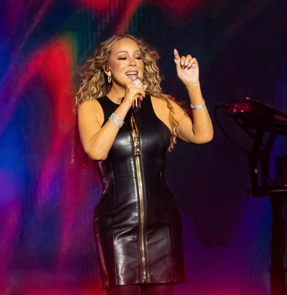 Mariah Carey performing during the iHeartRadio Music Festival.