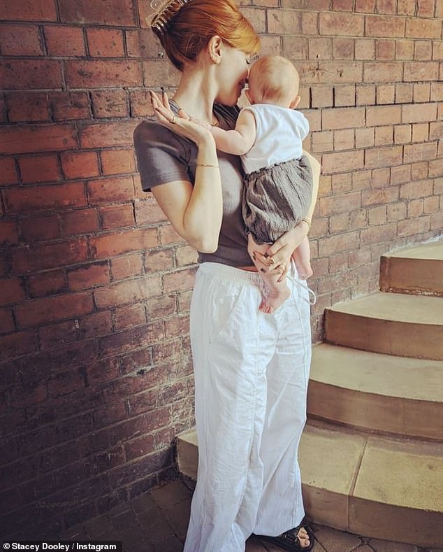 Stacey explained that she suffered an 'internal rupture' which left her needing emergency surgery (pictured with her daughter Minnie)