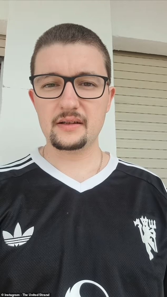 Ilett (pictured on day one of the challenge last October) now possesses a significant afro