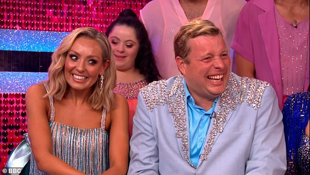 The pre-recorded episode saw the celebs meeting their pro partners for the first time, before taking to the dance floor to perform a group routine
