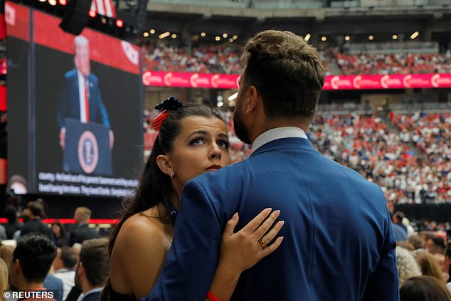 The crowd was full of emotion as powerful political figures remembered Charlie Kirk