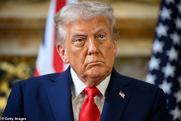 Officials also plan to introduce a drug called leucovorin as a possible treatment for the neurodevelopmental disorder on Monday. (Pictured: Trump on Thursday)