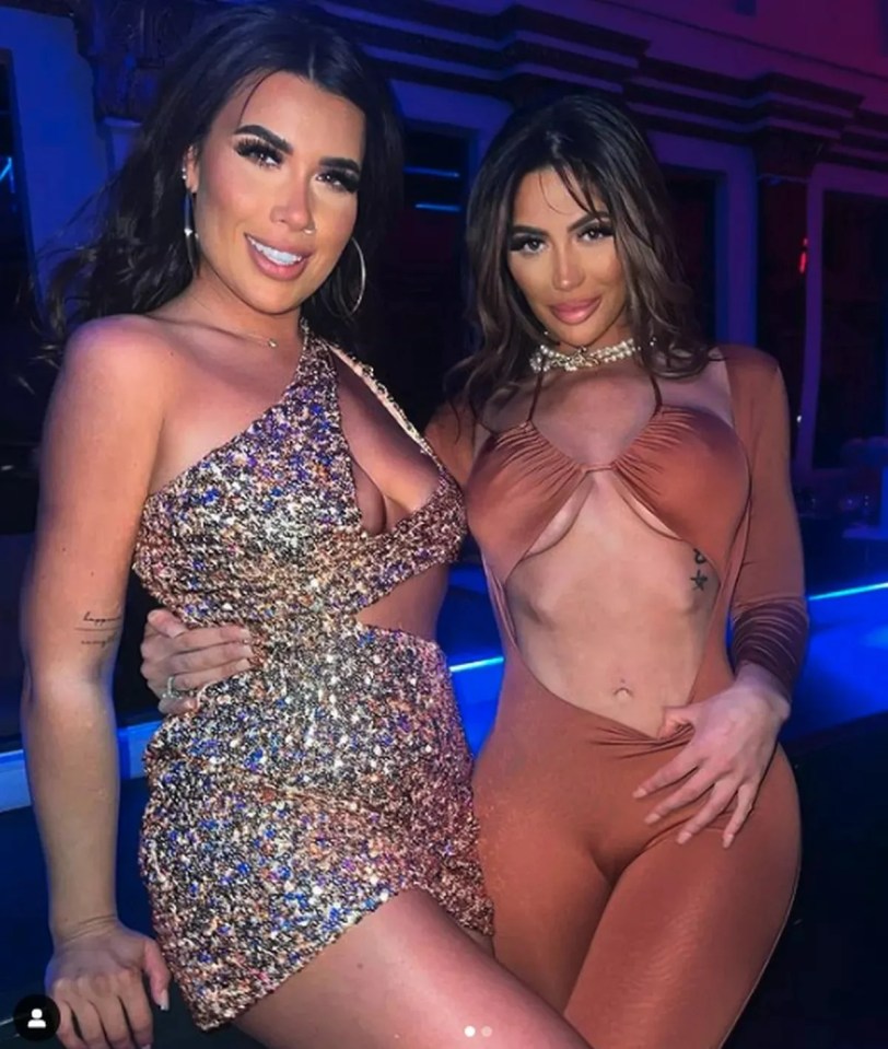 Maeve Mathieson and Chloe Ferry posing for a photo.
