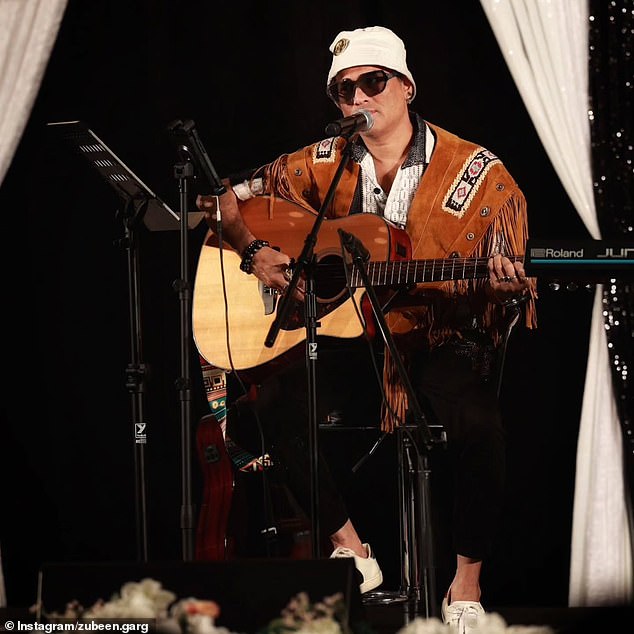 Zubeen sang in over 40 languages and played 12 instruments including the drums, guitar, harmonica, mandolin, keyboard, and tabla (pictured in 2024)