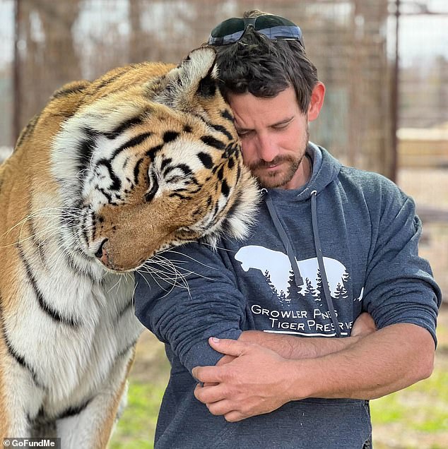PETA called Easley a 'villain' who allegedly 'hauled' tigers around the country, 'forced them to perform in cruel circuses, and kept them trapped in cages for hours'