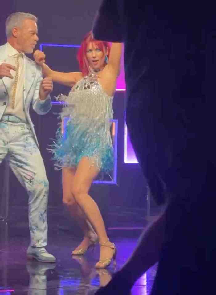 Dianne Buswell and Stefan Dennis dancing.