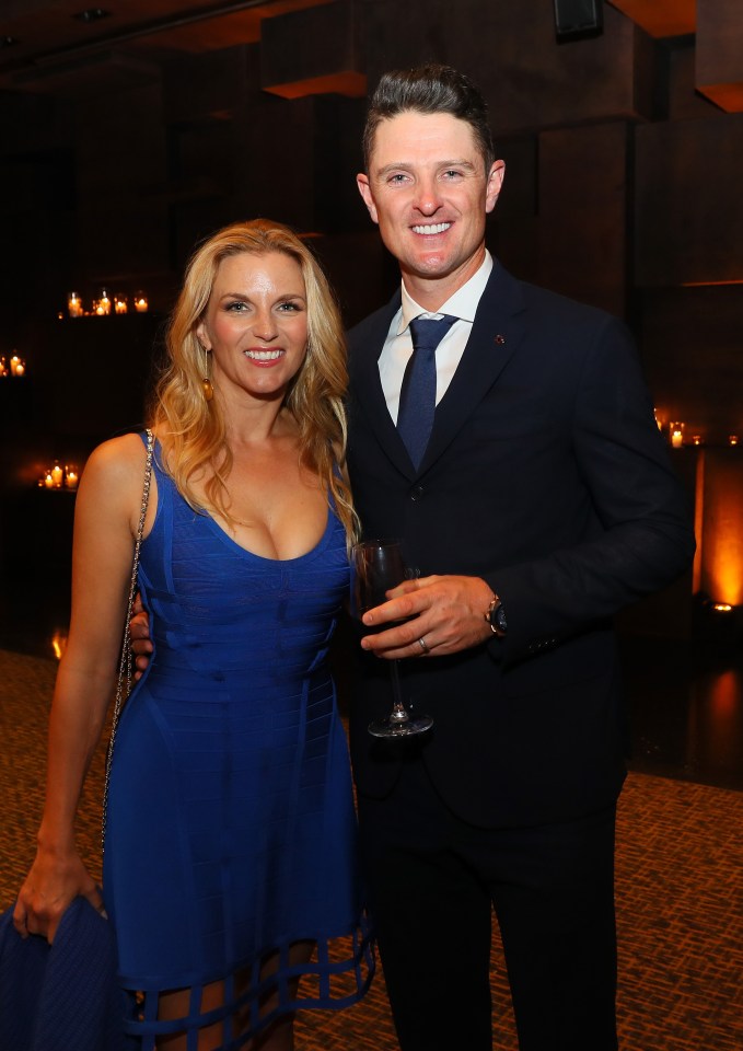 Justin Rose of Europe and Kate Rose attend the 2016 Ryder Cup Gala.