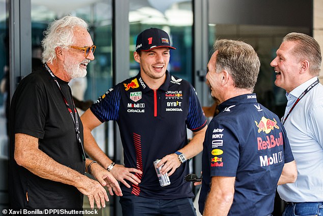 Flavio Briatore (left) could offer Horner another route out, at his team Alpine