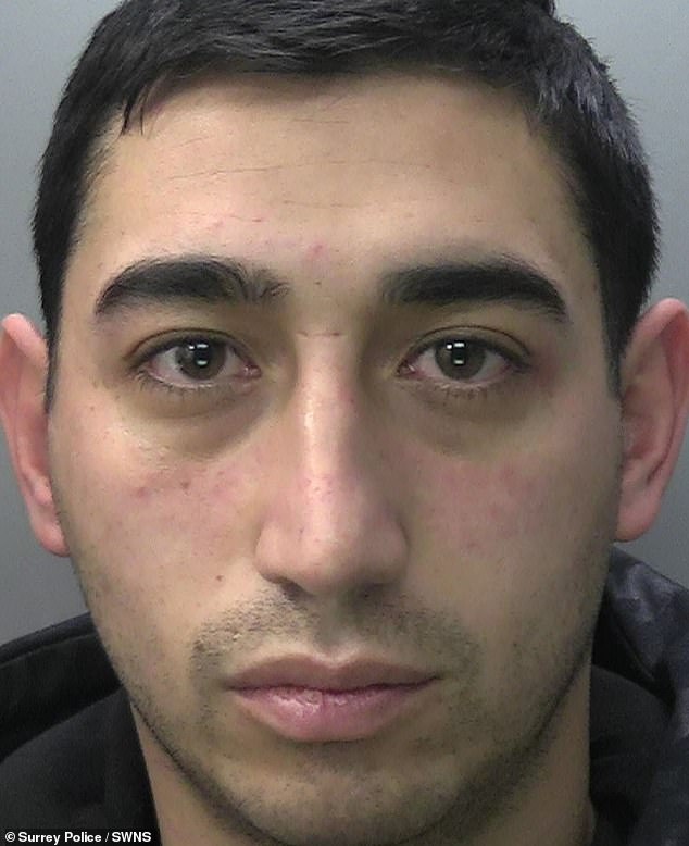 At Guildford Crown Court, Contreras, 22, received a a five year and three month sentence and Marquez, 29, was sentenced to six years and nine months. Both Michael Carrasco (pictured), 28, and Fernandez, 25, received two years and nine months behind bars respectively