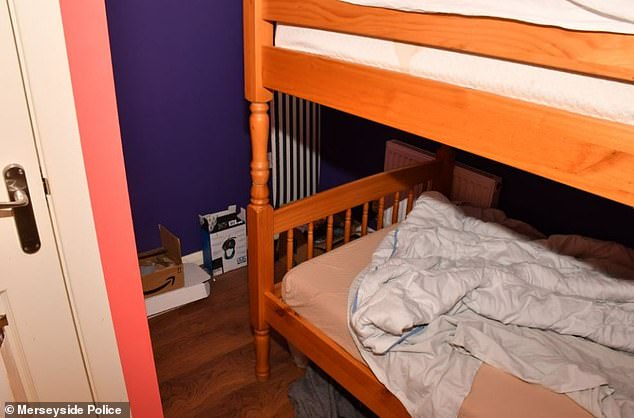 Delivery boxes littered the Merseyside home the killer shared with his parents