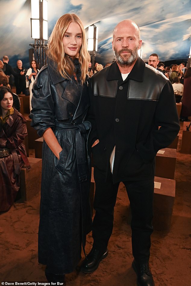 The action hero - who has been with Rosie for 15 years and shares two children with her - also sported a bushy salt and pepper beard