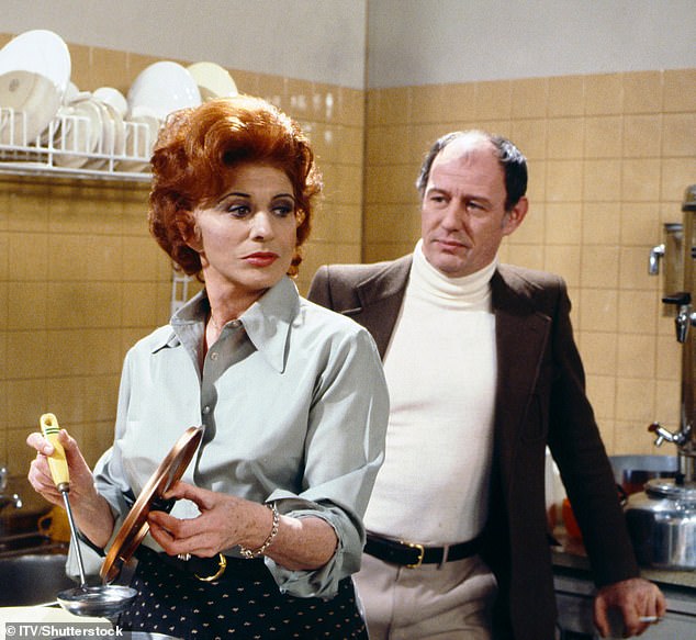 Reflecting on his tiff with the late Pat Phoenix, who played Elsie Tanner (pictured with Jim Sedgewick), he explained that they had a falling out during a scene involving the death of his then on-screen wife, Valerie Tatlock (Anne Reid), in 1971