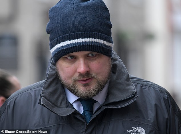 It had a devastating impact on Jaysley's willingness to speak out when her line manager, Bombardier Ryan Mason (pictured at her inquest), later unleashed an onslaught of thousands of 'inappropriate messages' in a three-month period leading up to her death