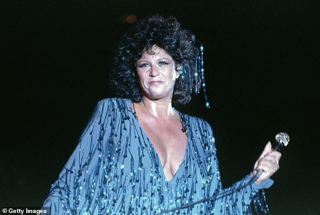 Kazan began acting and performing at supper clubs and variety shows in the 1960s, before going on to land major film roles; pictured on stage in 1985