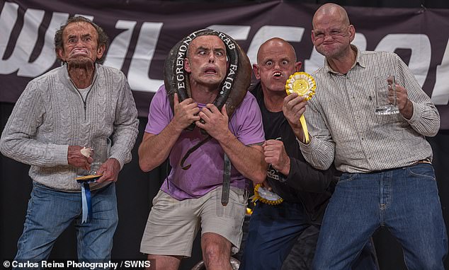 But the practice (pictured at this year's championships) has now gone worldwide, with the victors beating out dozens of competitors from across the globe to bring home the bacon