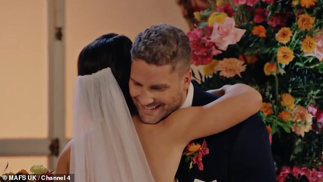 Ashley was thrilled with his new bride and gushed: 'It is a bit awkward, but I'm really looking forward to just getting to know her!'