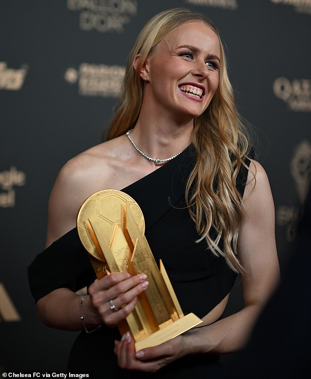 Hampton beamed with pride after claiming the trophy having helped lead the Lionesses to glory