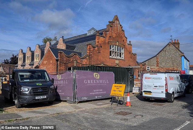 Building work at the former youth hostel, which was purchased by architect Tom Leahy for £400,000 in April 2024