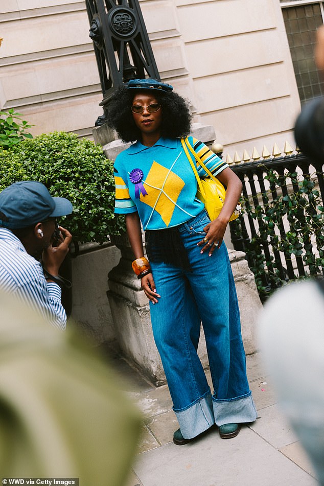 Argyle knits were popular at London Fashion Week