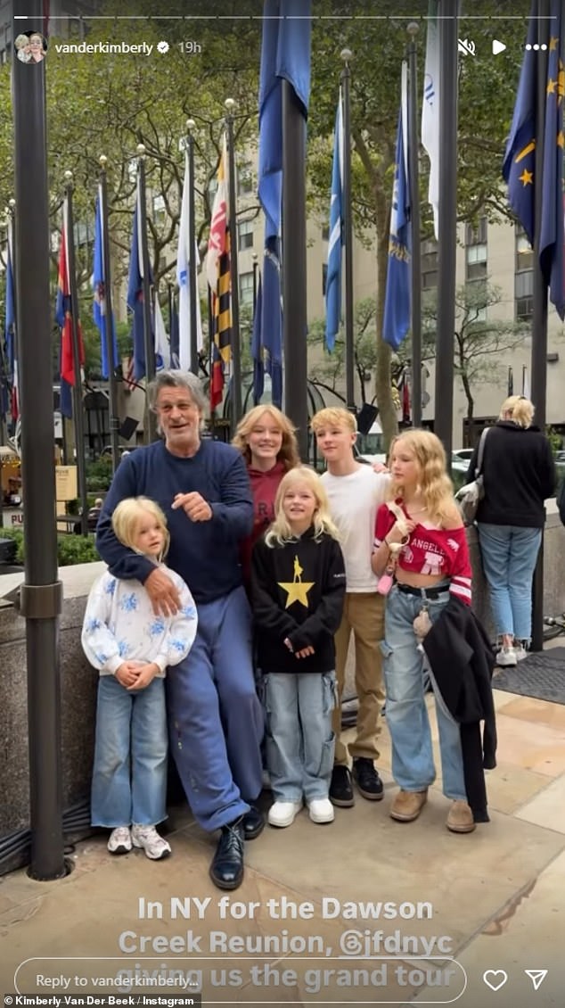Kimberly proudly shared photos of her kids in NYC ahead of their surprise stage appearance