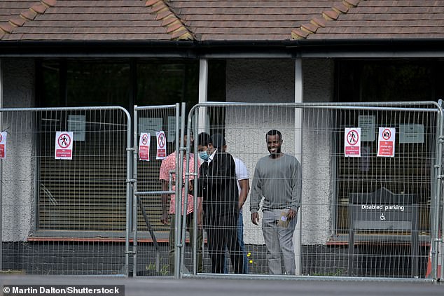 Migrants housed at Epping's The Bell Hotel, pictured at the start of this month