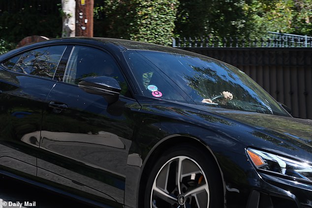 Kimmel leaves his home on Tuesday, hours before the recording of Jimmy Kimmel Live!