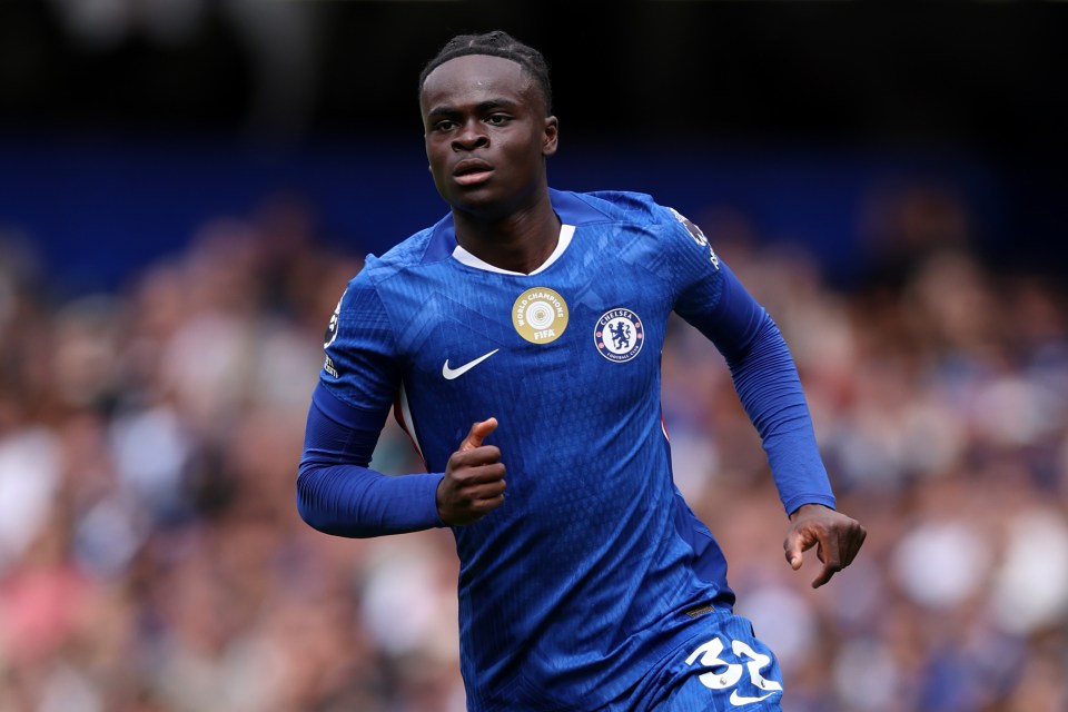 Tyrique George of Chelsea during the Premier League match between Chelsea and Fulham.