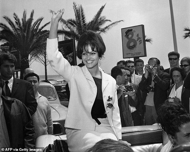 Cardinale is pictured at the 1963 Cannes Film Festival where she presented the Federico Fellini movie 8½, one of her many collaborations with Marcello Mastroianni
