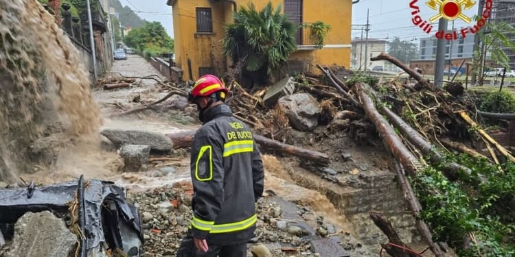 Italy floods: Schoolkids rescued as wave of torrential rainfall smashes northern towns and rivers burst their banks