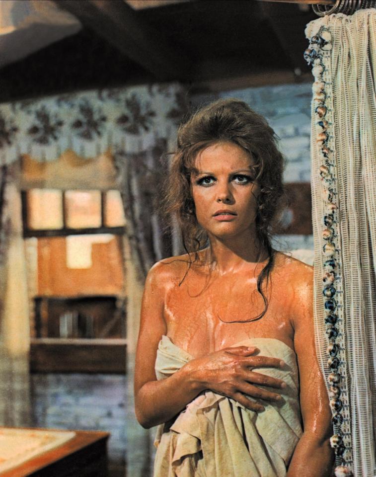 Claudia Cardinale as Jill McBain in the film Once Upon a Time in the West, 1968.