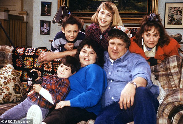 The original Roseanne series ran nine seasons from 1988 to 1997 and has been widely hailed as one of the finest sitcoms ever created; the cast are pictured in 1989