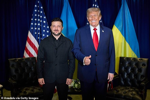 Asked during a meeting with Volodymyr Zelensky in New York whether he thought Russian planes in Nato airspace should be shot down, Mr Trump said: 'Yes I do.'