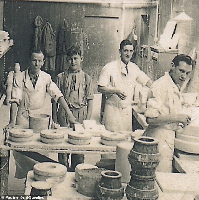 Meanwhile Pauline Kent, who's father, Roy, (right) was one of seven potters from Stoke-On-Trent, working for Wedgwood, revealed the British people have 'fallen out of love with formality'