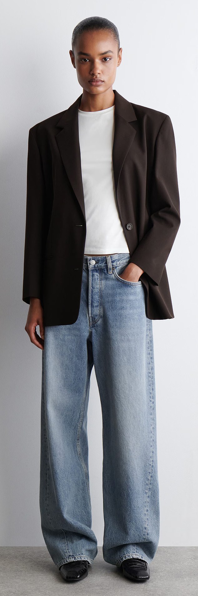 Celebrities such as Margot Robbie are wearing chic straight leg. These from Cos are ideal