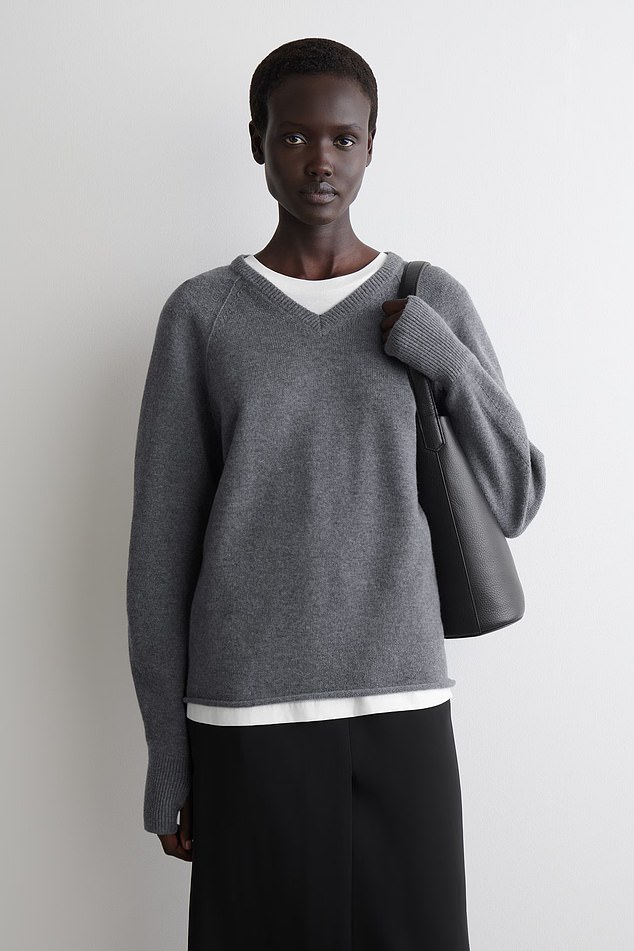 Nobody beats Cos for quality basics that keep you warm, such as this merino wool V-neck