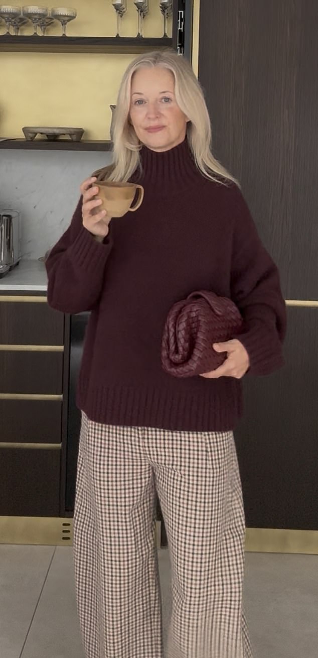 If you want something more chunky, this funnel-neck in a deep autumnal burgundy is so good