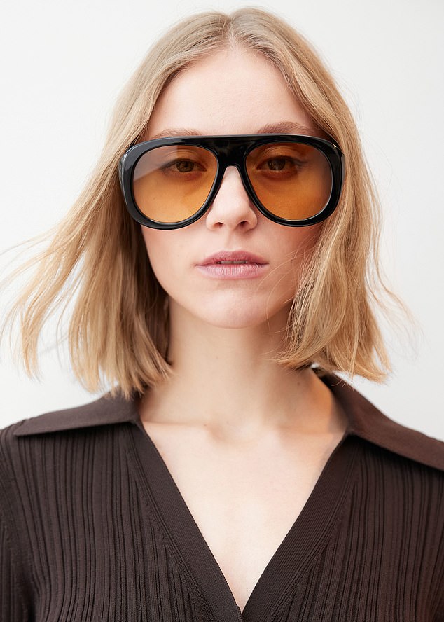 Chunky-rimmed aviator sunglasses are loved by the style set, including this Other Stories pair